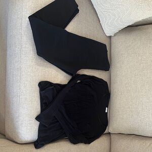 NILS long underwear Black Top and Pants set